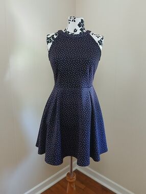 Copper Key Navy Floral Halter Mini Dress
